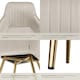 image 5 of Dining Chair Marilyn - quilted velvet, continuous backrest, gold steel legs | Grey | taupe/gold | One Size | 4