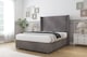 image 3 of Sloomy Devonshire Slate Naples Divan Bed Base No Drawers With 54 Inch Wingback Headboard | Grey | Slate | Double | 1
