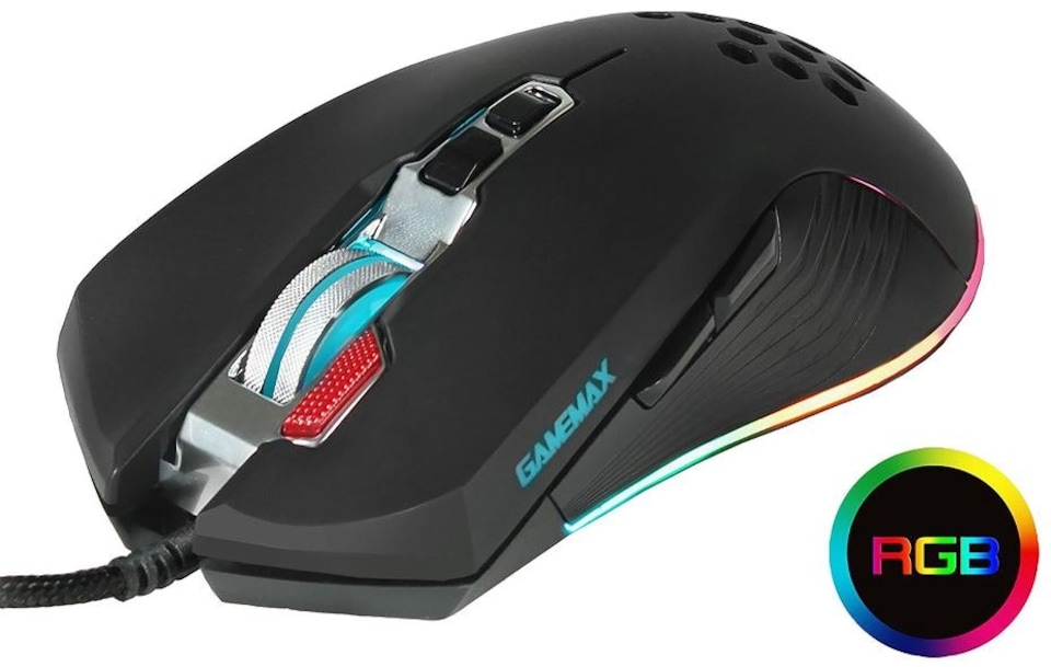 image 1 of GAMEMAX - Razor RGB Optical Gaming Mouse, Black