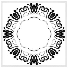 Decorative floral element (Picture Frame) White | L