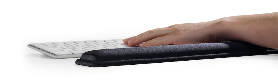 image 1 of Durable Ergonomic Soft Touch Keyboard Gel Wrist Rest Support | 46 x 6 cm | Grey