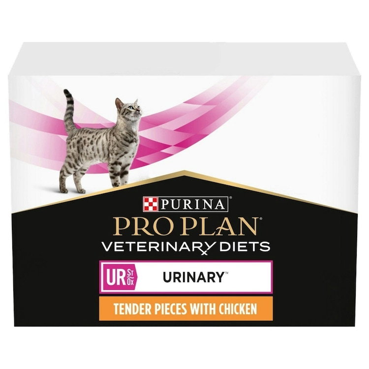 Purina Pro Plan Veterinary Diet Feline Cat Food Ur Urinary With Chicken - 10 X 85G