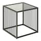 image 1 of Strington Side Table in Black with Glass Top