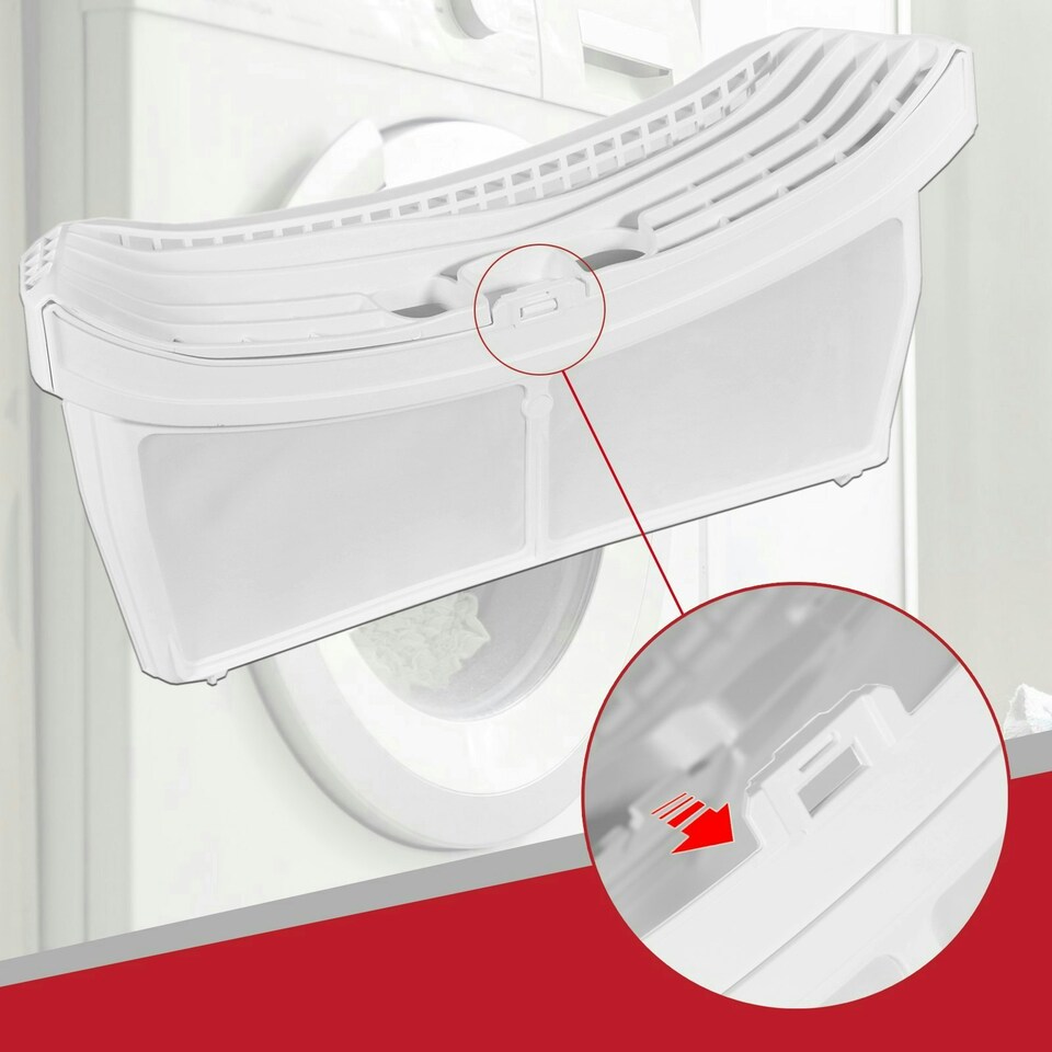image 1 of SPARES2GO Complete Lint Screen Fluff Cage Filter compatible with Blomberg DHP LTS TKF Series Tumble Dryer (355mm x 70mm x 182mm)