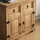 image 3 of Vida Designs Corona 2 Door 2 Drawer Sideboard Buffet Cabinet, Solid Pine Wood