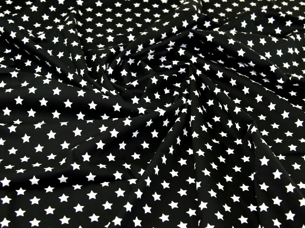 Black 100% Cotton Poplin Fabric for Dressmaking, Quilting, 110cm / 43" Wide - per metre
