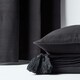 image 5 of Homescapes Cotton Rajput Ribbed Black Throw - 150 x 200 cm Black