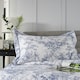 image 1 of Toile De Jouy 200 Thread Count 100% Cotton Oxford Pillowcase Pair Blue | Blue