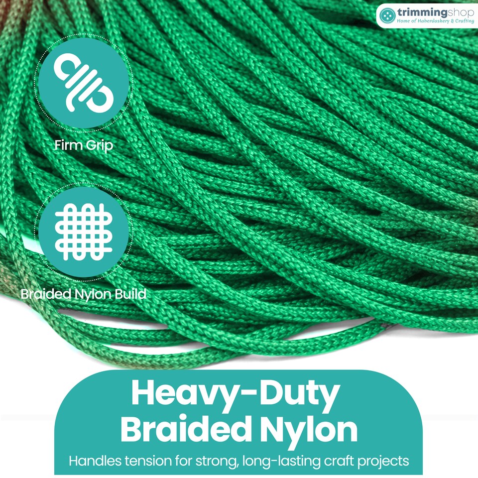 image 1 of Nylon Cord for Jewellery Making, Strong Braided Nylon Thread - 1.2mm x 10m