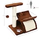 image 4 of PawHut Cat Tree Tower, Rotatable Top Bar, Sisal Post, Tunnel, Balls, Brown