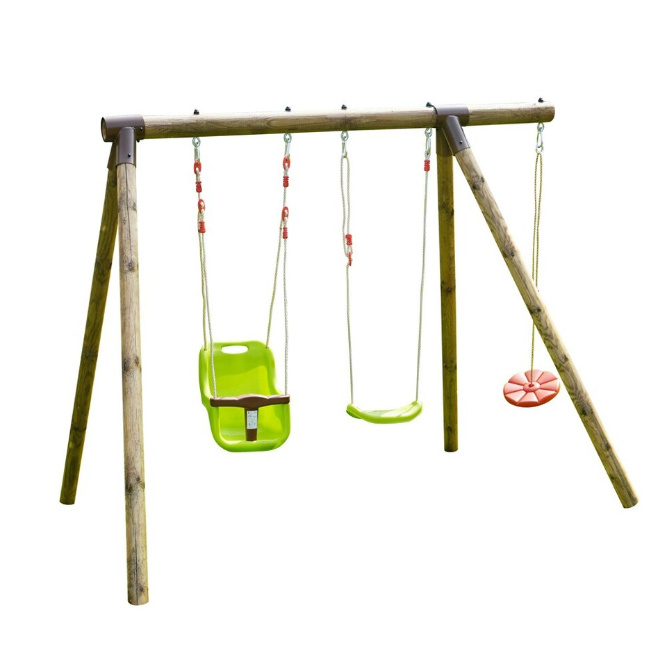image 1 of Tiago Childrens Wooden Garden Swing Set