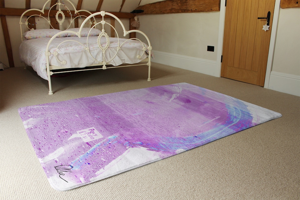 image 1 of Pink Pony Ride Rug | Multi