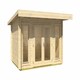 image 2 of Barbados mini-Log Cabin, Wooden Garden Room, Timber Summerhouse, Home Office - L390 x W350 x H233.7 cm Brown