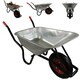 image 9 of 90 Litre 150kg Capacity Heavy Duty Galvanised Samuel Alexander Metal Garden Wheelbarrow with Pneumatic Tyre