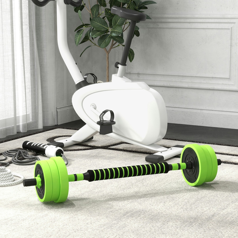 image 1 of SPORTNOW Weight Dumbbells Set, Barbell, Kettlebell, Push Up Stand, 20kg