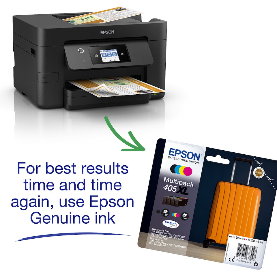 image 1 of Epson WorkForce Pro WF-3820DWF Multifuction Inkjet Color Printer