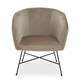 image 1 of Interiors by Premier Mink Velvet Chair, Comfy Mink Outdoor Metal Legs Velvet Chair, Effortless Cleaning Velvet Chair