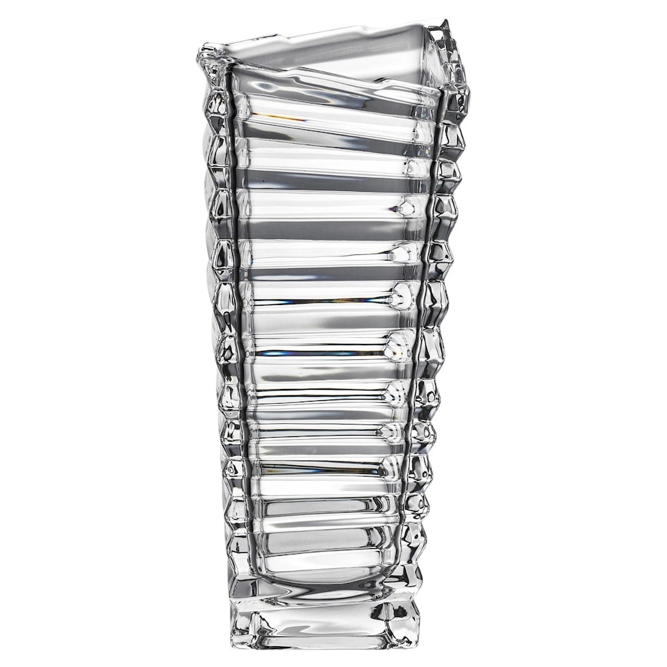image 1 of Crystal Look Heavy Glass Bouquet Flower Vase Holder Home Table Elegant Decor | Clear | London