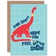 image 1 of Get Well Soon Dinosaur Pun Cute Card
