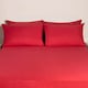 image 2 of OHS 2 x Hotel Luxury Quality Bedroom Housewife Pillowcases, 50x75cm - Red