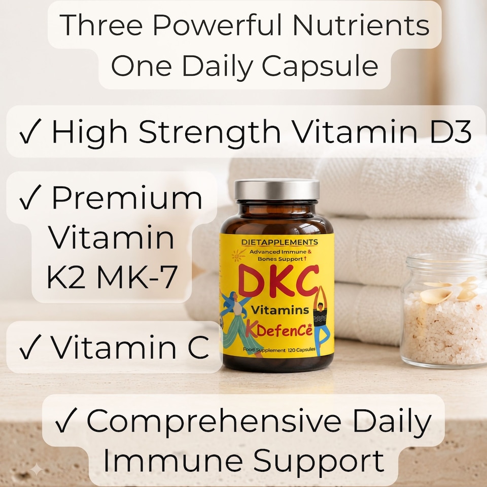 image 1 of Dietapplements Vitamin D3, Vitamin K2 & Vitamin C 90 Capsules