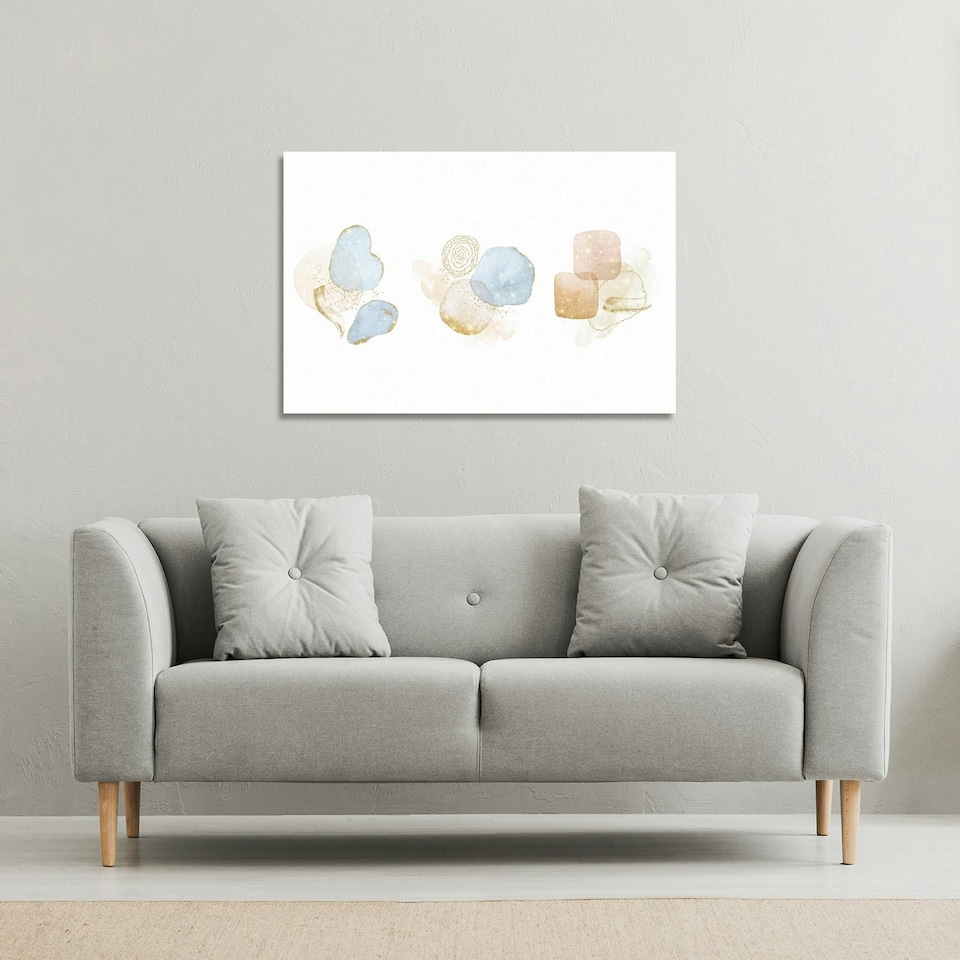 image 1 of beige watercolor illustration & elements (Canvas Print) 152 x 101 x 4cm