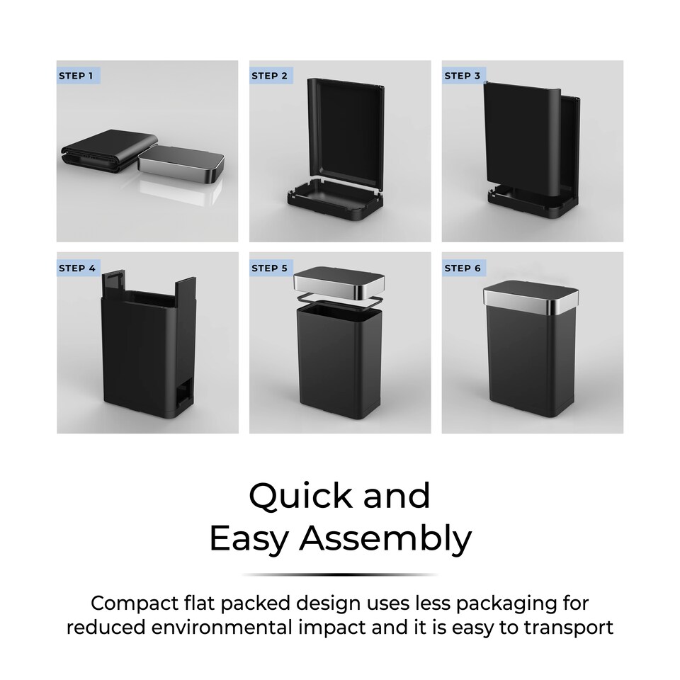 image 1 of 60L Compact Sensor Bin Black