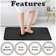 image 3 of VELVETIO Greek Bath Mat & Pedestal Mat Water Absorbent Non Slip Toilet Rugs Grey | Charcoal