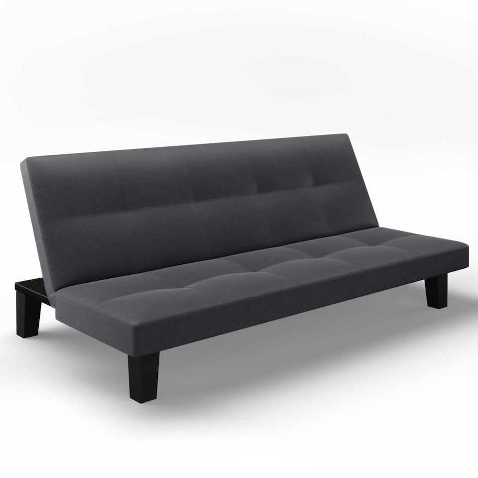image 1 of 3-Seater Upholstered Sofa Bed Multi-Functional - 68x164x85cm | Black | Not provided | 1
