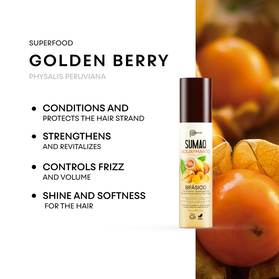 image 1 of Sumaq Goldenberry Biphasic Hair Detangling Leave-In Treatment For All Types Of Hair 200ml