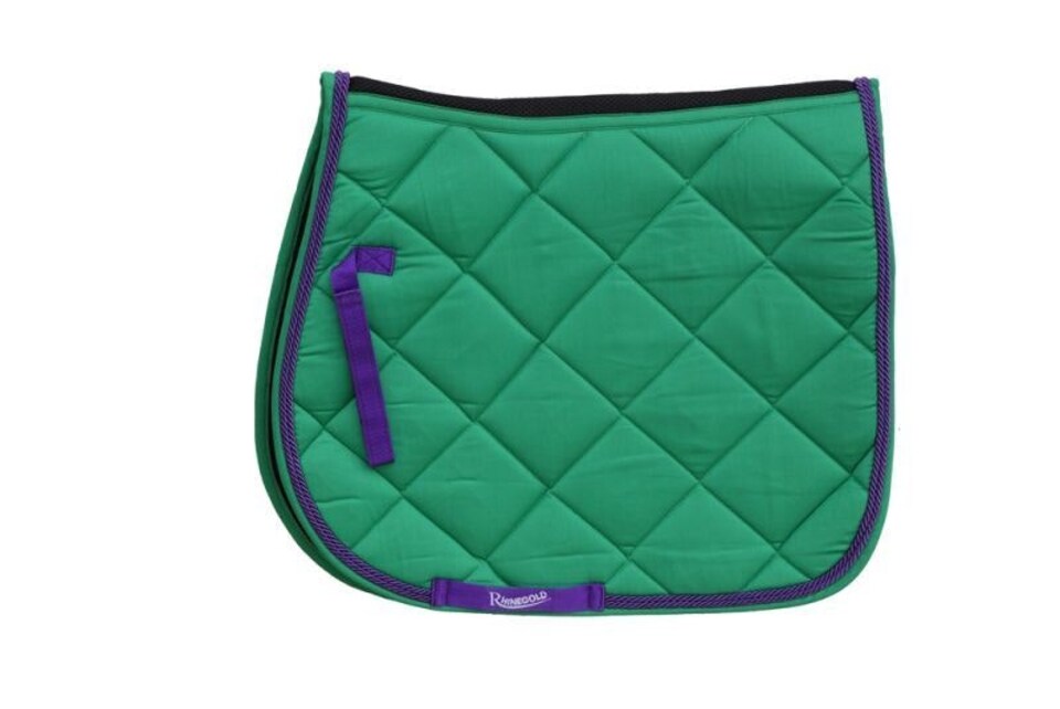 image 1 of Rhinegold Elite Carnival Saddle Pad Green | Size: Cob
Colour: Green