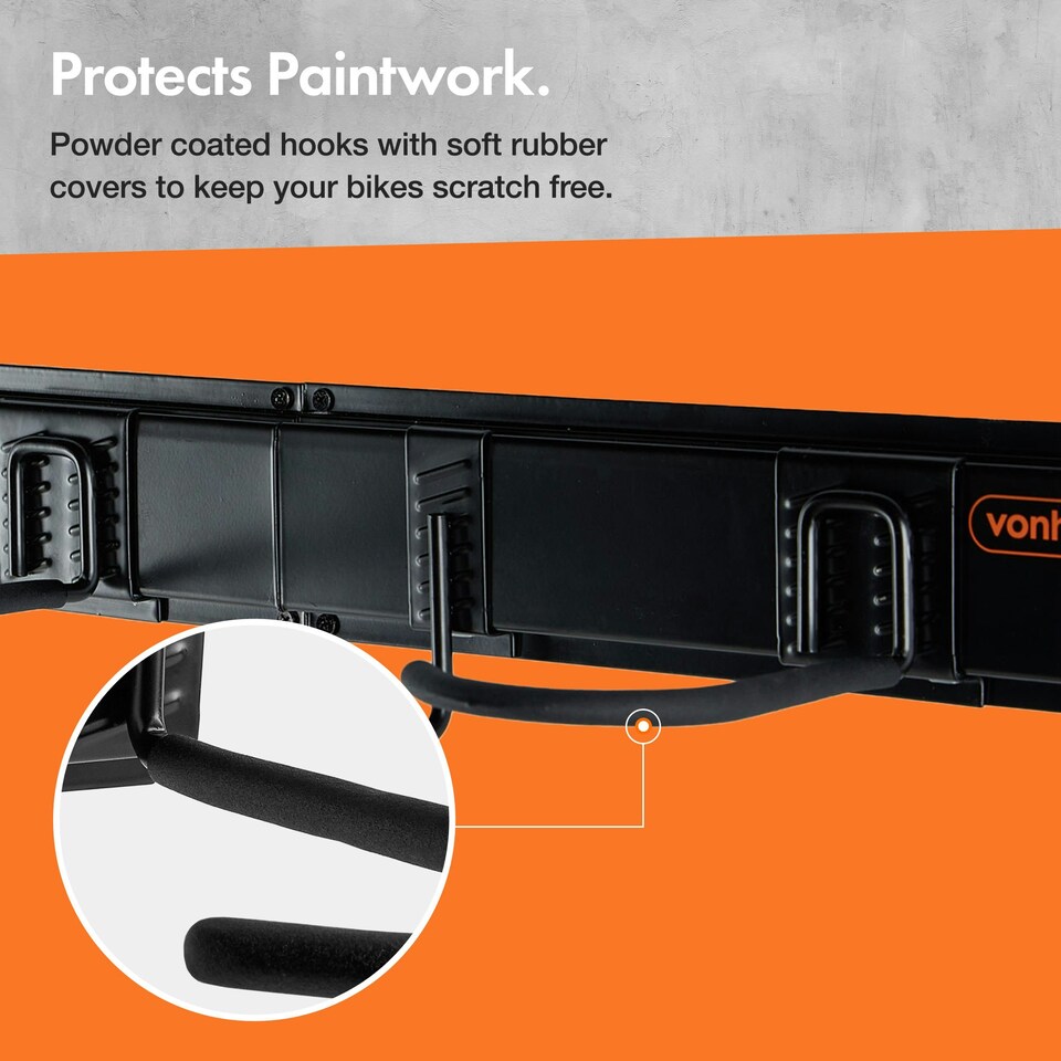 image 1 of VonHaus Set of 3 Helmet and Bike Wall Mounts for Garage