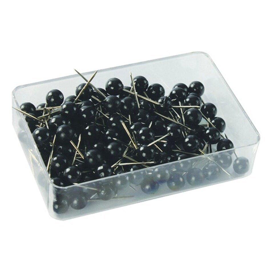 Pack of 100 Black Map Pins