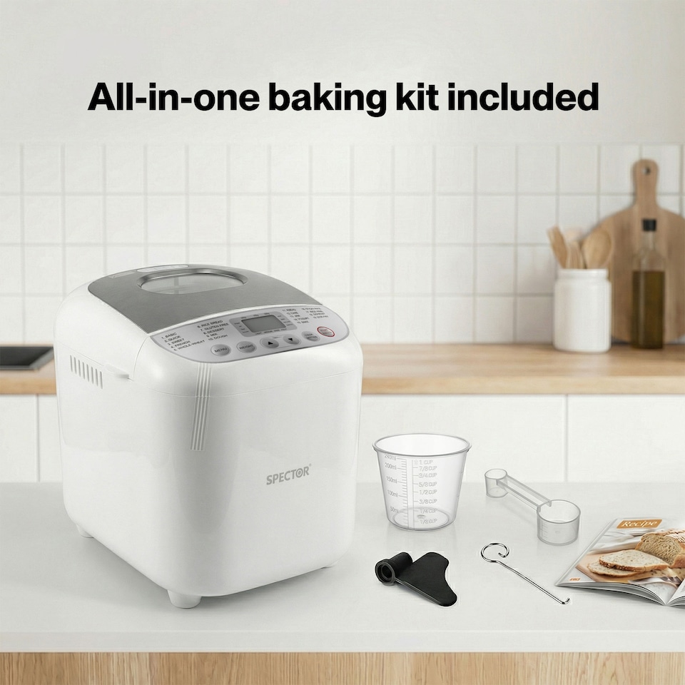image 1 of Spector 2LB 600W Stainless Steel Automatic Bread Maker 19 in 1 Non Stick