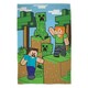 image 1 of Minecraft Fleece Blocks Blanket - Green/Brown/Blue - One Size Green