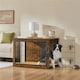 image 1 of Yaheetech 96 cm W Dog Crate Furniture Brown | Rustic Brown