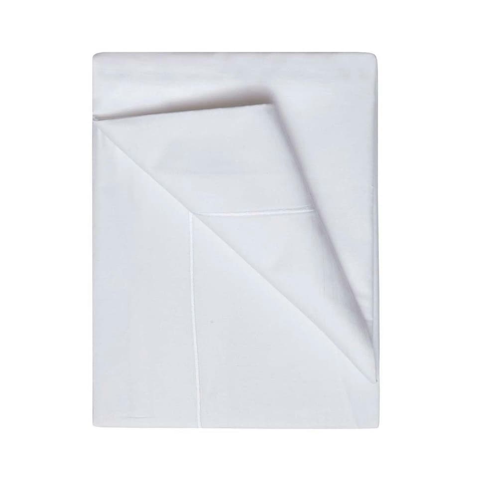 image 1 of Belledorm 400 Thread Count Egyptian Cotton Flat Sheet - White - Kingsize