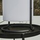 image 3 of ValueLights Corte Black Outdoor Table Lamp Dimmable With White Cylinder Shade