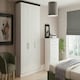 image 3 of Shaker White Double Wardrobe with Shelves White