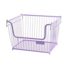 Buckingham Multi-Purpose Stackable Storage Organising Basket 30.5 x 26.5 x 22 cm Lavander