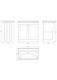 image 2 of Balterley Floor Standing 2 Door Unit with Classic Basin 1 Tap Hole | White | 800 x 800 x 453mm