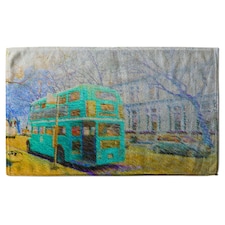 London bus green rear (Kitchen Towel)