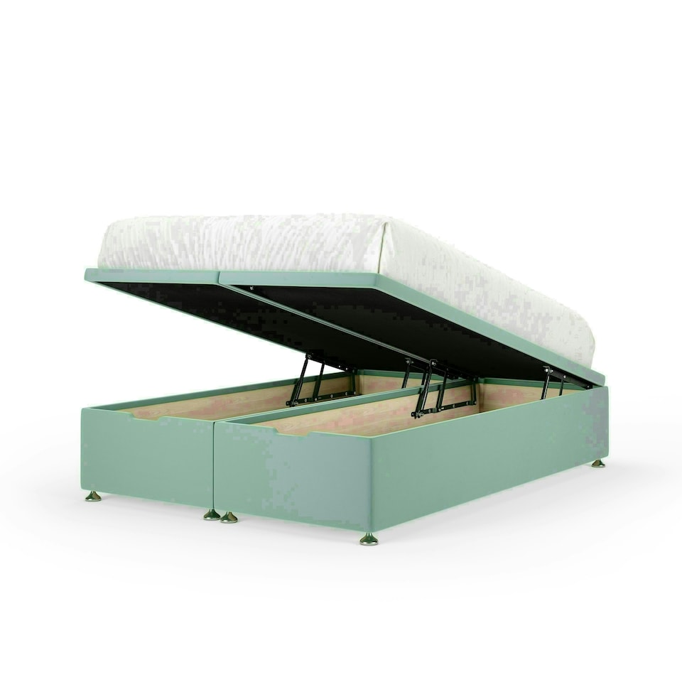 image 1 of Duckegg Plush Velvet Ottoman Base King Size | Multi