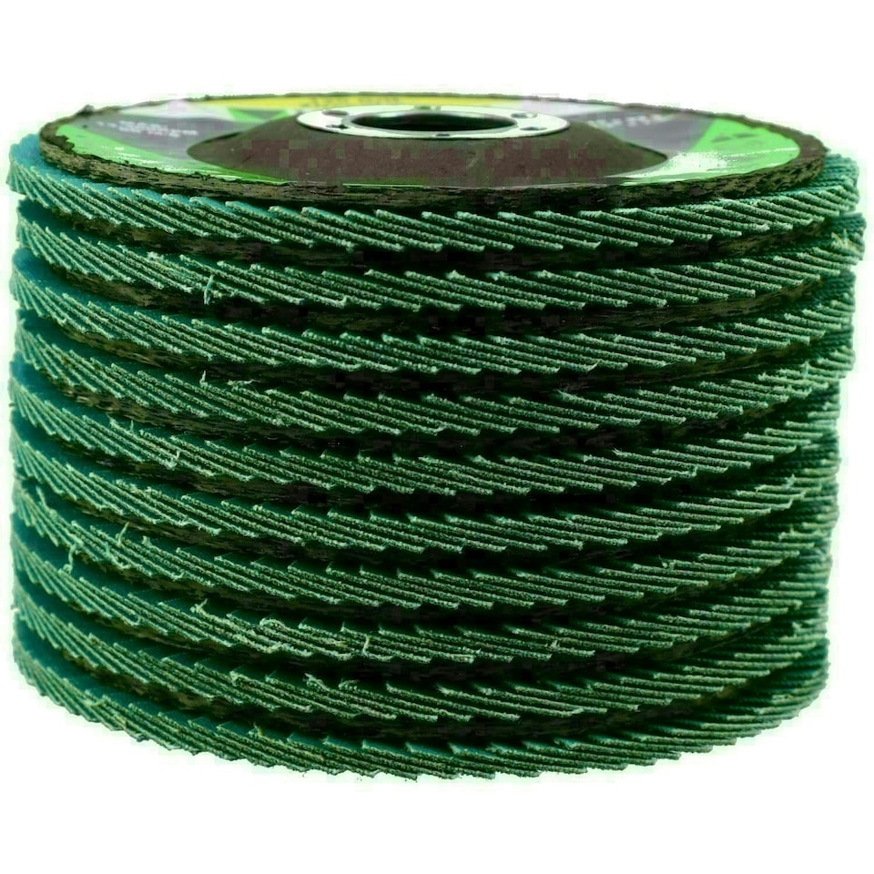 image 1 of 120 Grit Zirconium Flap Discs for Sanding Grinding Removal 4-1/2" Grinder 10pc