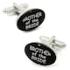 image 1 of Brother of the Bride Cufflinks - Onyx Art CK56 Wedding Novelty Gift