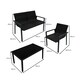 image 5 of Rattan Patio Furniture Set - Black