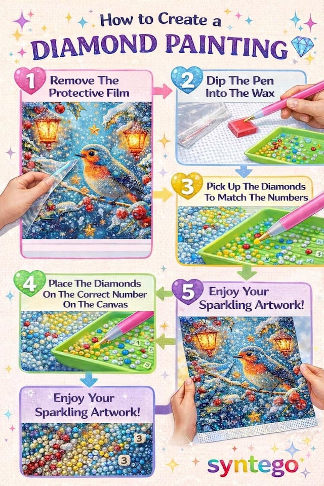 image 1 of Puppy with Fairy Tabletop Diamond Painting Kit