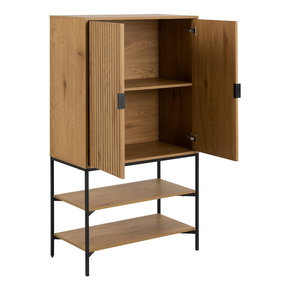image 1 of Jaipur Cabinet with 2 doors in Wild Oak