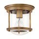 image 1 of Hinkley Hadrian 1 Light Flush Mount Brushed Bronze with Glass IP44