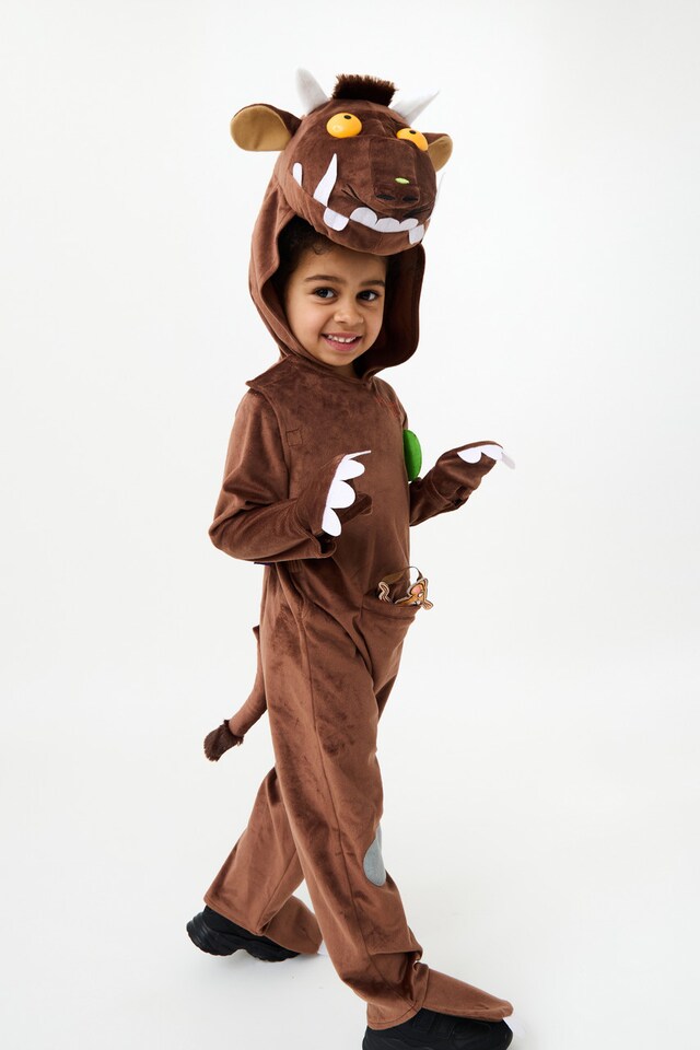 image 1 of Officially Licensed Gruffalo Unisex Kids Full Suit Costume - World Book Day, Dress-Up, and Role Play - Ages 3-8 | Brown | Brown | 3-4 years